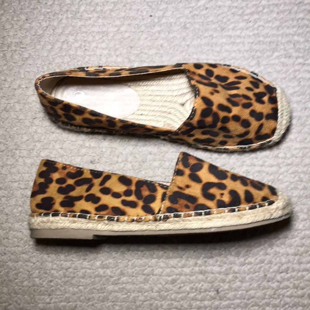 Cheetah print slip ons